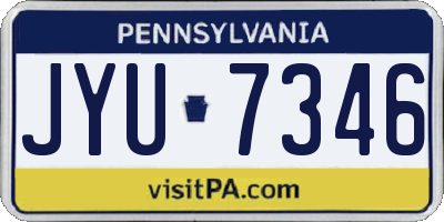 PA license plate JYU7346