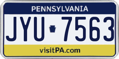 PA license plate JYU7563
