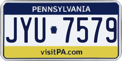 PA license plate JYU7579