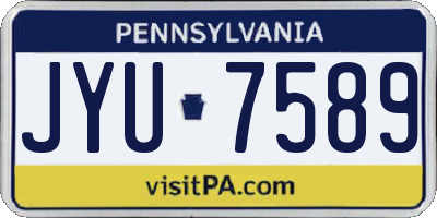 PA license plate JYU7589