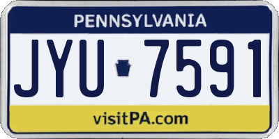 PA license plate JYU7591