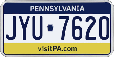 PA license plate JYU7620