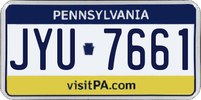 PA license plate JYU7661