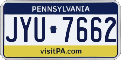 PA license plate JYU7662