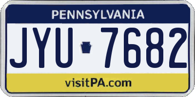 PA license plate JYU7682