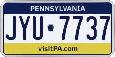PA license plate JYU7737