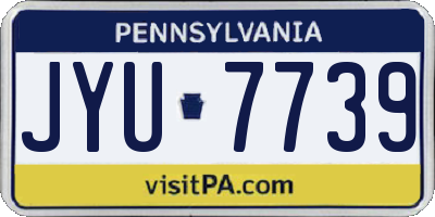 PA license plate JYU7739