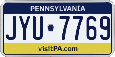 PA license plate JYU7769