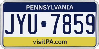 PA license plate JYU7859