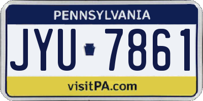 PA license plate JYU7861