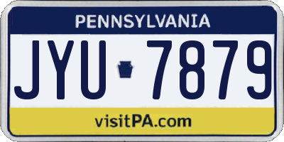 PA license plate JYU7879