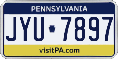PA license plate JYU7897