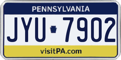 PA license plate JYU7902
