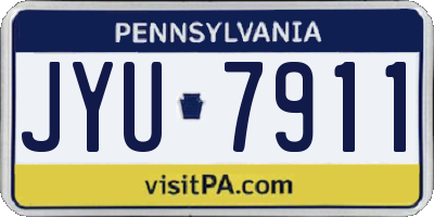 PA license plate JYU7911