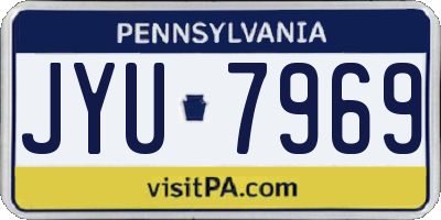 PA license plate JYU7969