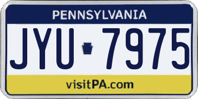 PA license plate JYU7975