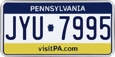 PA license plate JYU7995