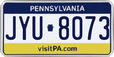 PA license plate JYU8073
