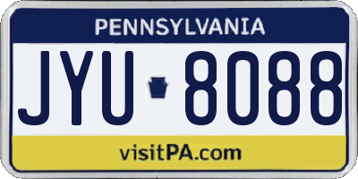 PA license plate JYU8088