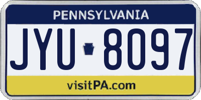 PA license plate JYU8097