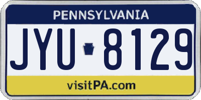 PA license plate JYU8129