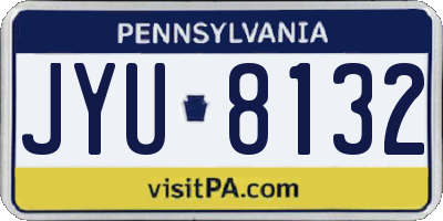PA license plate JYU8132