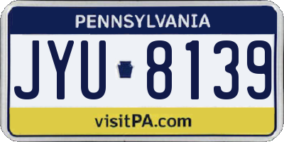 PA license plate JYU8139