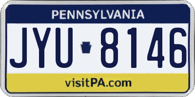 PA license plate JYU8146