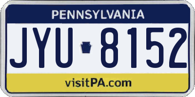 PA license plate JYU8152