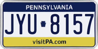PA license plate JYU8157