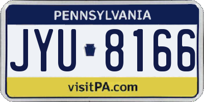 PA license plate JYU8166