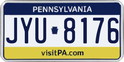 PA license plate JYU8176