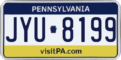 PA license plate JYU8199