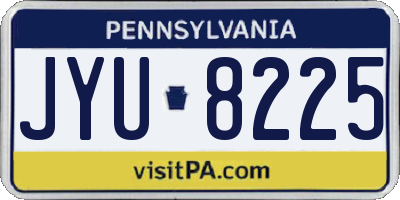 PA license plate JYU8225