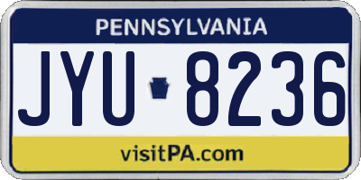 PA license plate JYU8236
