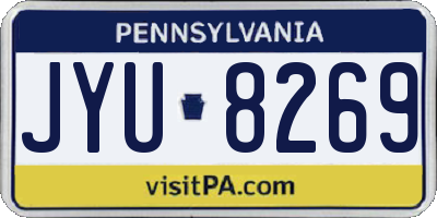 PA license plate JYU8269