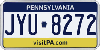 PA license plate JYU8272