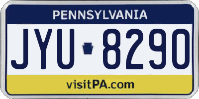 PA license plate JYU8290