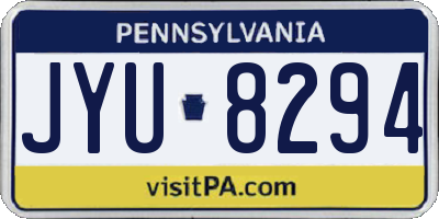 PA license plate JYU8294