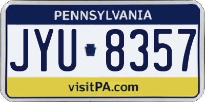 PA license plate JYU8357