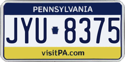PA license plate JYU8375