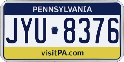 PA license plate JYU8376