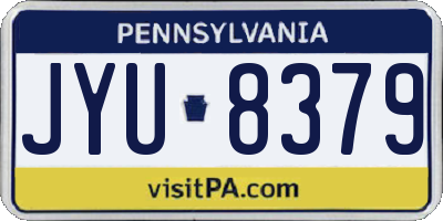 PA license plate JYU8379