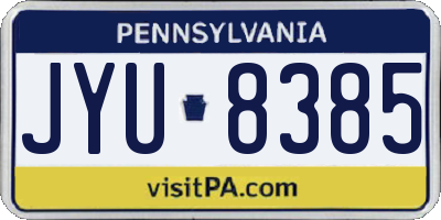 PA license plate JYU8385