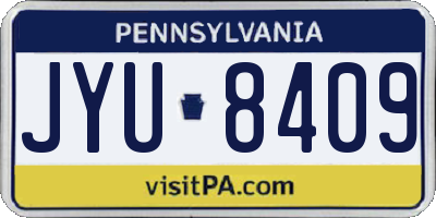 PA license plate JYU8409