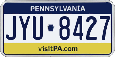 PA license plate JYU8427
