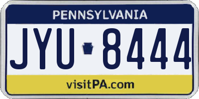 PA license plate JYU8444