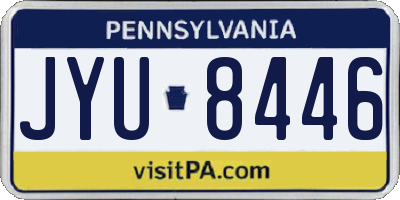 PA license plate JYU8446