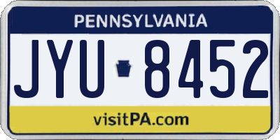 PA license plate JYU8452