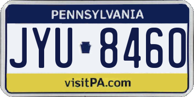 PA license plate JYU8460